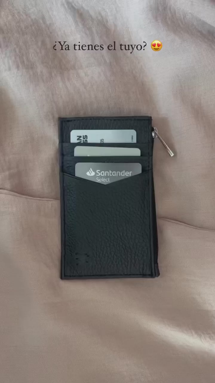 Tarjetero de Piel con cierre - Loui